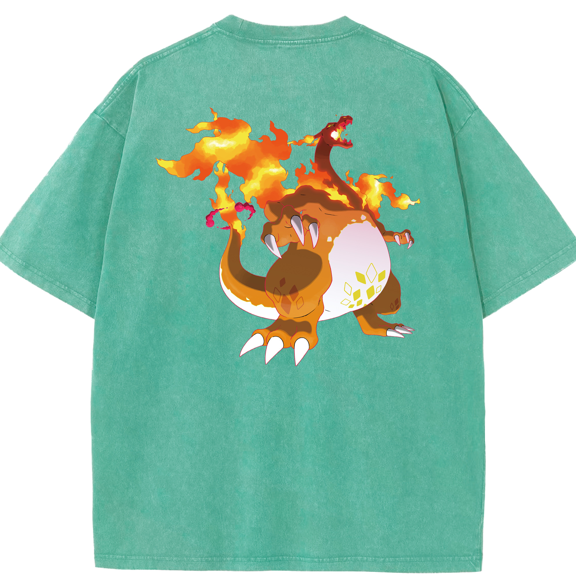 （画像用） ポケットモンスター Pokémon 綿100% ヴィンテージ風 半袖Tシャツ（背面プリント）